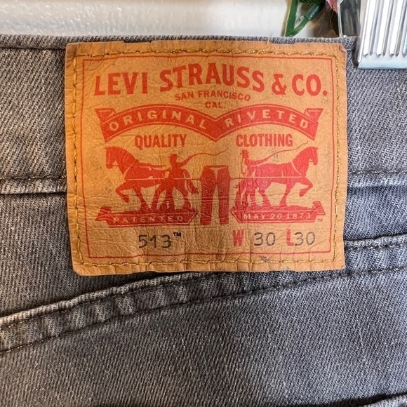 🌹Levi's Gray Slim Straight Denim Jeans Men's 30x30 Casual Work Outdoor - Picture 5 of 12